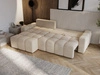 Ecksofa L-Form mit Schlaffunktion und Bettkasten Bresso Beige
