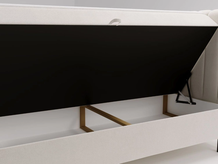 Boxspringbett mit Bettkasten 160x200 Primavera Creme