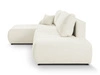 Ecksofa mit Schlaffunktion und Bettkasten Links Adoro Creme 