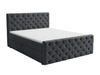 Boxspringbett mit Bettkasten 140x200 Montego Dunkel grau