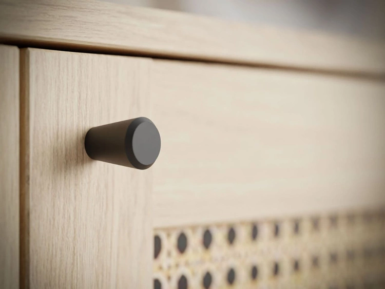 TV-Lowboard Boho mit zwei Türen auf Metallfüßen Bellance Eiche Puccini