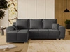 Ecksofa L-Form mit Schlaffunktion und Bettkasten Monti Links Anthrazit