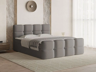 Boxspringbett mit Bettkasten 120x200 Rivon Grau