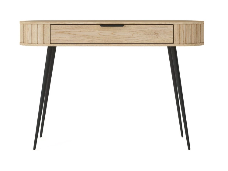 Schminktisch mit schwarzen Metallbeinen Passione Eiche Cremona