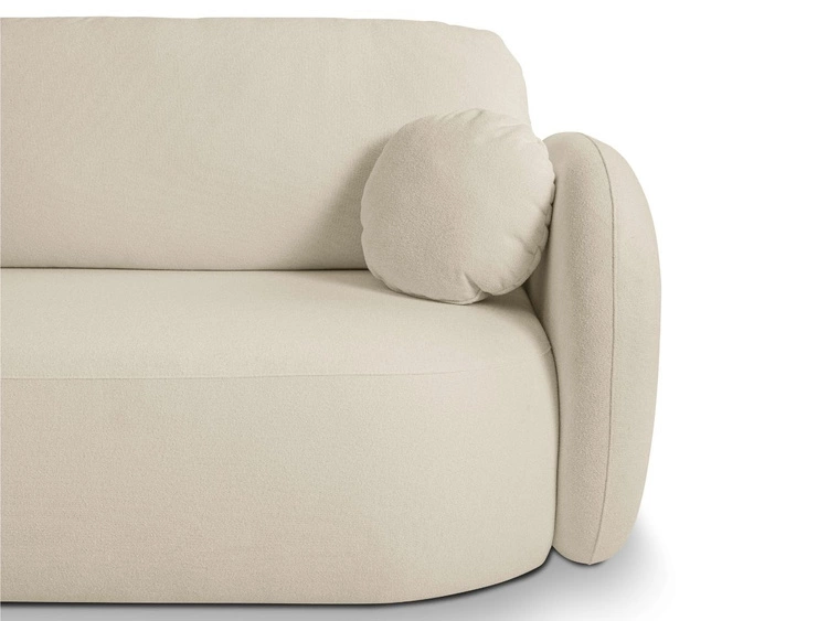 Ecksofa L-Form Links mit Schlaffunktion und Bettkasten Oreo Beige
