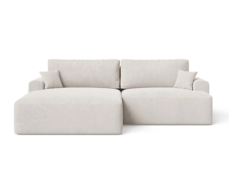 Ecksofa L-Form mit Schlaffunktion und Bettkasten Serene Links Hellbeige