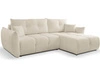 Ecksofa L-Form mit Schlaffunktion und Bettkasten Bene Beige