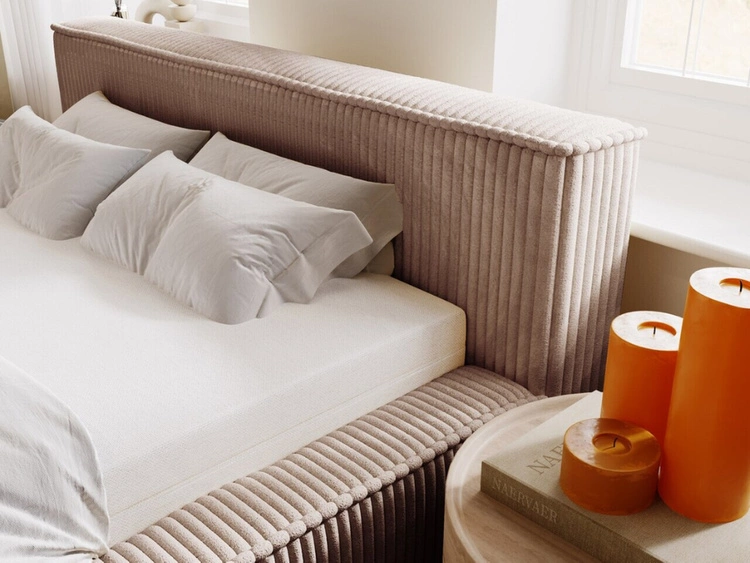 Polsterbett mit Bettkasten und Lattenrost 180x200 Lago Braun