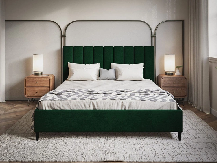 Polsterbett mit Lattenrost 160x200 Snazi Grün