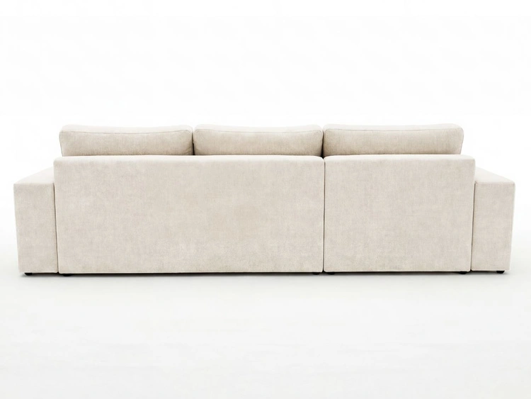 Ecksofa L-Form fürs Wohnzimmer Nesto Links Creme