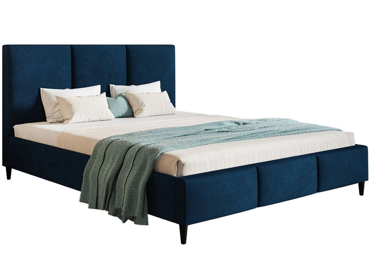 Polsterbett mit Lattenrost 160x200 Trio Dunkelblau
