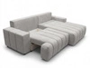Ecksofa L-Form Rechts mit Schlaffunktion und Bettkasten Caleo Hellgrau