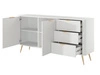 Kommode mit Türen und Schubladen Latina Weiß