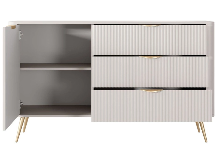 Kommode mit Türe und Schubladen Latina Beige