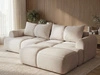 Ecksofa L-Form Rechts mit Schlaffunktion und Bettkasten Bonno Beige