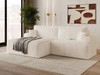 Ecksofa L-Form mit Schlaffunktion und Bettkasten Serene Links Creme
