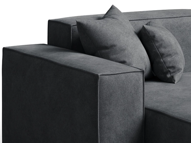 Ecksofa L-Form Links Arizona Dunkelgrau