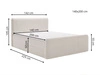 Boxspringbett mit Bettkasten 140x200 Osteno Grau
