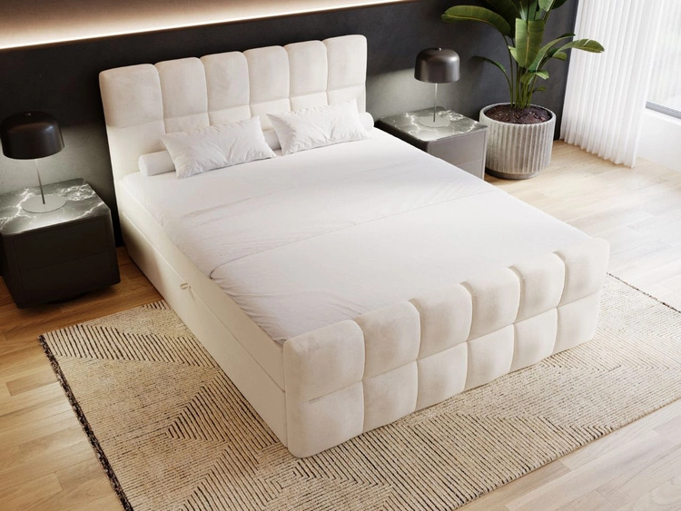 Boxspringbett mit Bettkasten 160x200 Alicante Beige