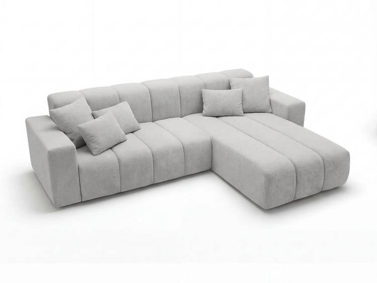 Ecksofa L-Form Rechts Nork Grau