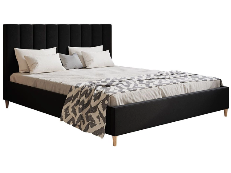 Polsterbett mit Lattenrost 120x200 Snazi Schwarz