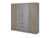 Kleiderschrank 206 cm Macron Grau, Artisan Eiche