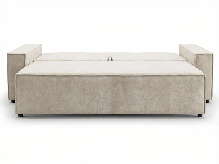 Schlafsofa mit Bettfunktion und Bettkasten Sivra Beige