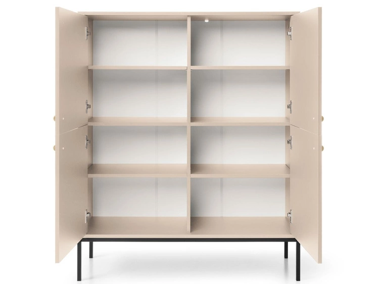 Türkommode mit Schwarz Metallbeinen Amor Beige