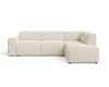 Ecksofa L-Form Rechts Eluno Bouclé-Stoff Hellbeige