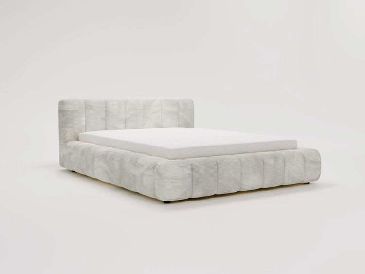 Polsterbett mit Bettkasten und Lattenrost 180x200 Ibiza Grau