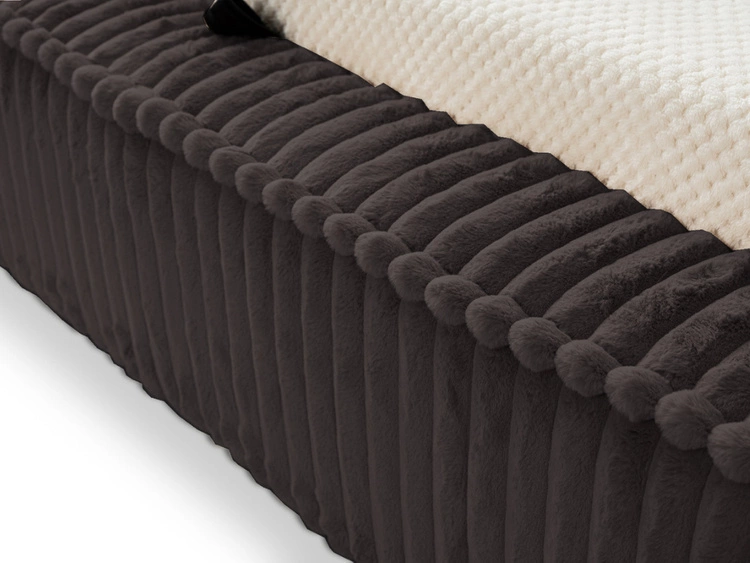 Polsterbett mit Bettkasten und Lattenrost 180x200 Lago Schwarz