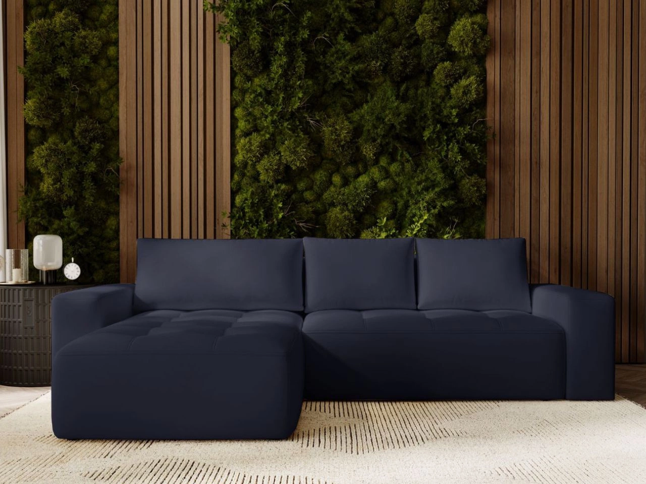 Ecksofa L-Form Links mit Schlaffunktion und Bettkasten Portland Anthrazit