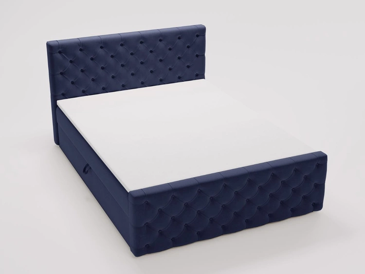 Boxspringbett mit Bettkasten 160x200 Montego Blau