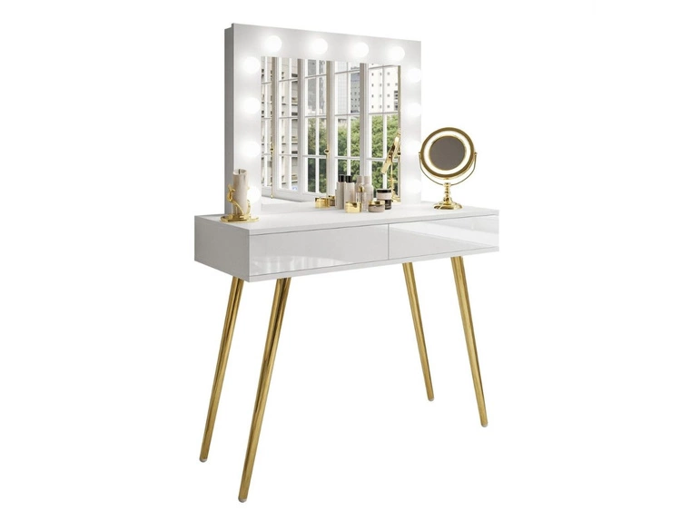 Glänzendes Weiß \ Push to open \ Golden