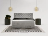 Boxspringbett mit Bettkasten 180x200 Lion Grau