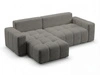 Ecksofa L-Form mit Schlaffunktion und Bettkasten Bresso Dunkelgrau