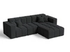 Ecksofa L-Form Rechts Moderne Ecksofa Loopo Schwarz