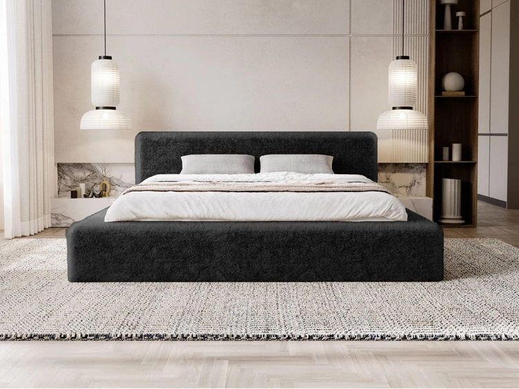 Polsterbett mit Bettkasten und Lattenrost 120x200 Enjoy Schwarz