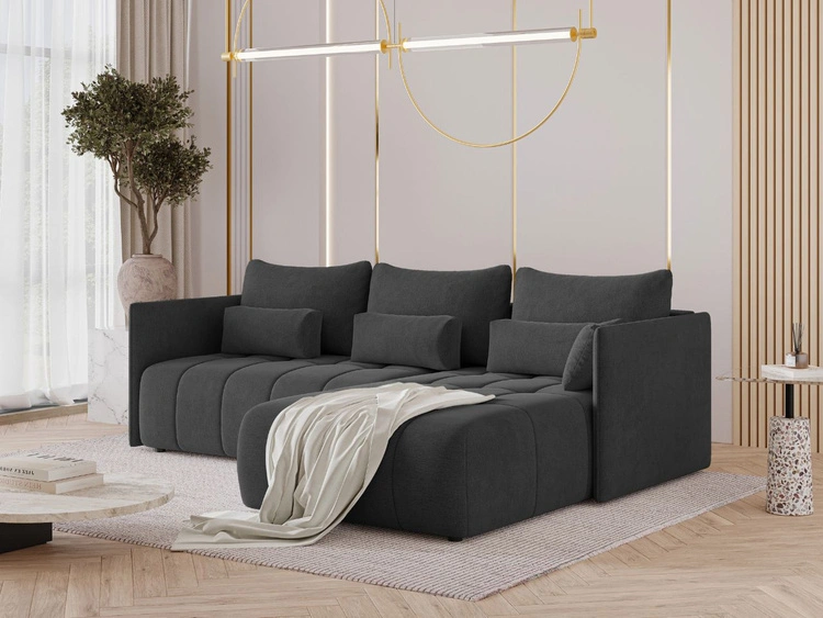 Ecksofa L-Form mit Schlaffunktion und Bettkasten Ardi Anthrazit