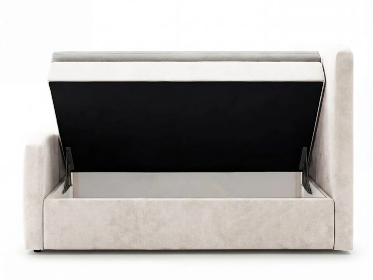 Boxspringbett mit Bettkasten 180x200 Campi Creme