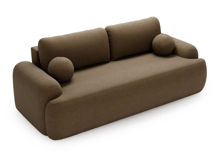 Sofa mit Schlaffunktion und Bettkasten Aurio Braun