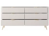 Kommode mit 6 Schubladen Latina Beige