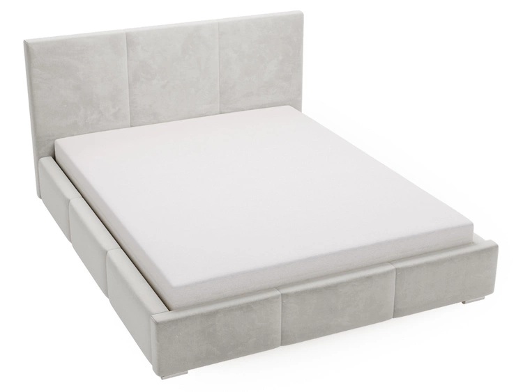 Polsterbett mit Bettkasten und Lattenrost 160x200 Lincoln Grau