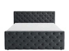 Boxspringbett mit Bettkasten 140x200 Montego Dunkel grau