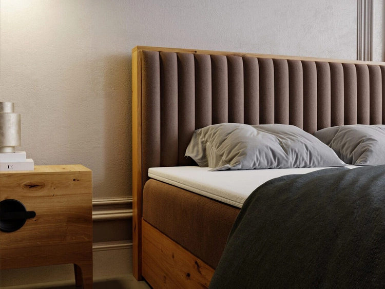 Boxspringbett mit Bettkasten 140x200 Forest Braun