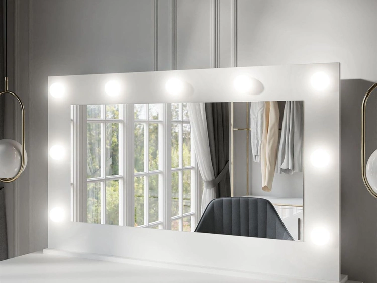 Spiegel mit LED-Beleuchtung für das Schlafzimmer Melo Weiß