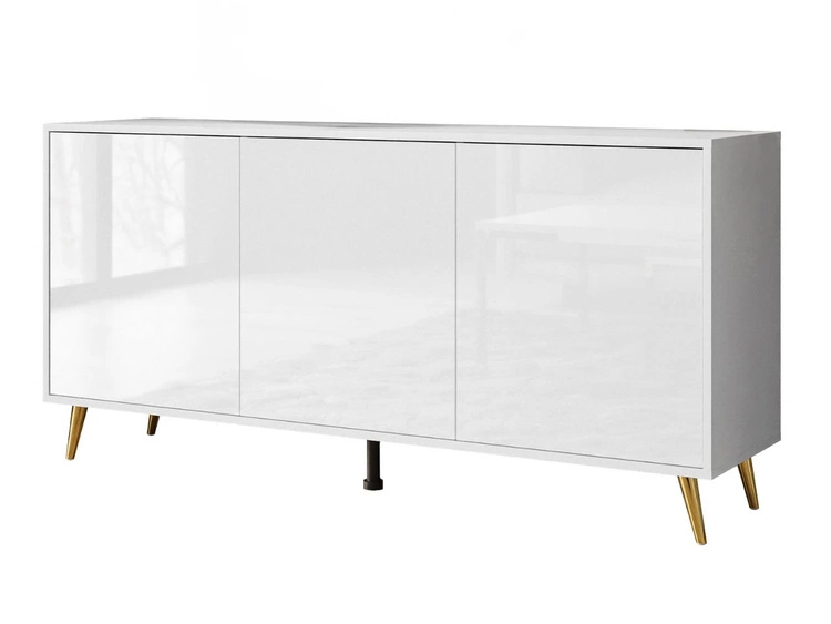 Glänzendes Weiß \ 12 cm \ Golden