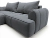 Ecksofa L-Form Links mit Schlaffunktion und Bettkasten Bonno Dunkelgrau