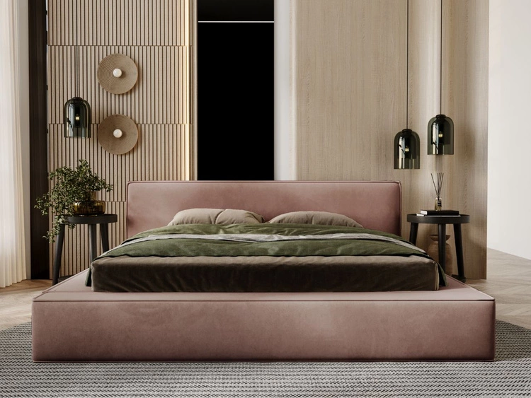 Polsterbett mit Bettkasten und Lattenrost 160x200 Mali Braun