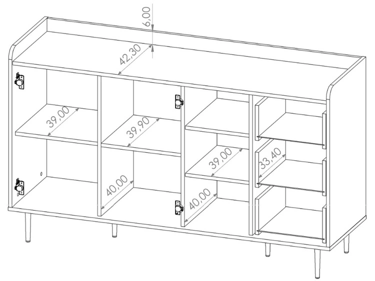 Wohnzimmerset Vasa Braun